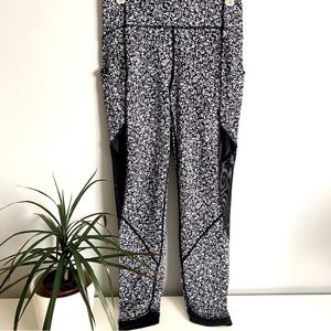 Lululemon 7/8 tights with mesh side detail